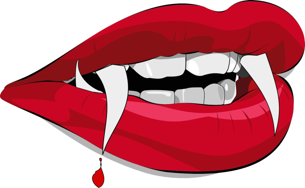Share This Image - Vampire Fangs Clipart (972x600), Png Download