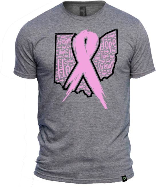 Download Hd Strength Hope Breast Cancer Awareness Tee Active Shirt Transparent Png Image Nicepng Com