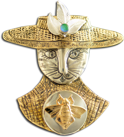Queen Bee Kitty - Badge (640x640), Png Download