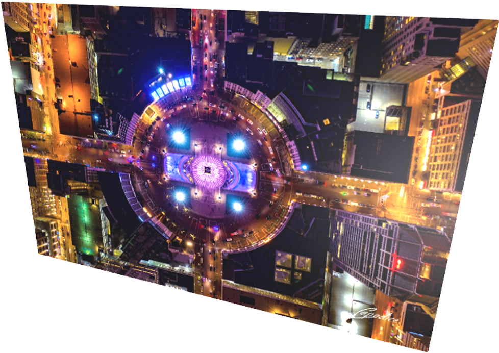 Top Down Holiday Lights 317aerials (1000x1000), Png Download