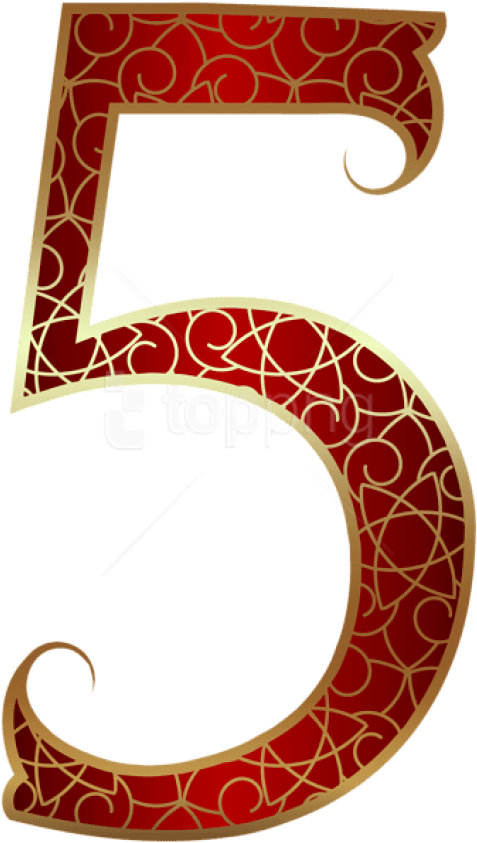 Free Png Download Gold Red Number Five Clipart Png - Science (480x850), Png Download