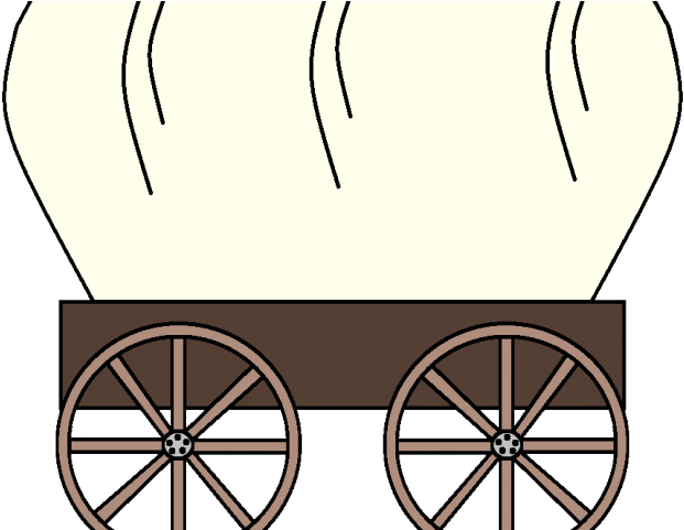Vector Black And White Download Covered Cliparts Free - Clipart Oregon Trail Wagon (640x480), Png Download