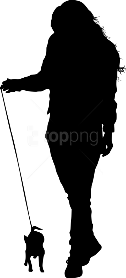 Free Png Dog Walking Silhouette Png - Silhouette (481x1060), Png Download