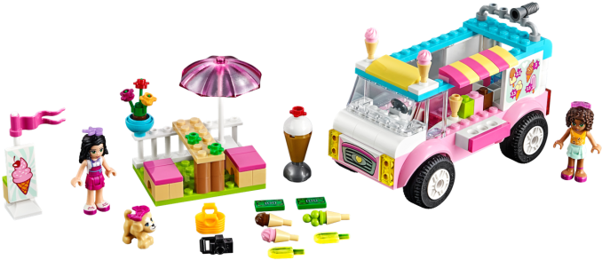 Lego 10727 Emmasicecreamtruck - Lego Friends Ice Cream Truck (700x700), Png Download