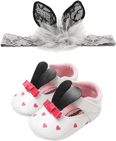 Cute Bunny Ear Shoes - Shoe (600x600), Png Download