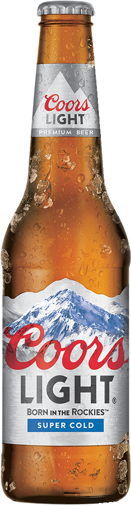 Coors Light Bottles 24 X 33cl - Coors Light Bottle Drawing (652x1060), Png Download