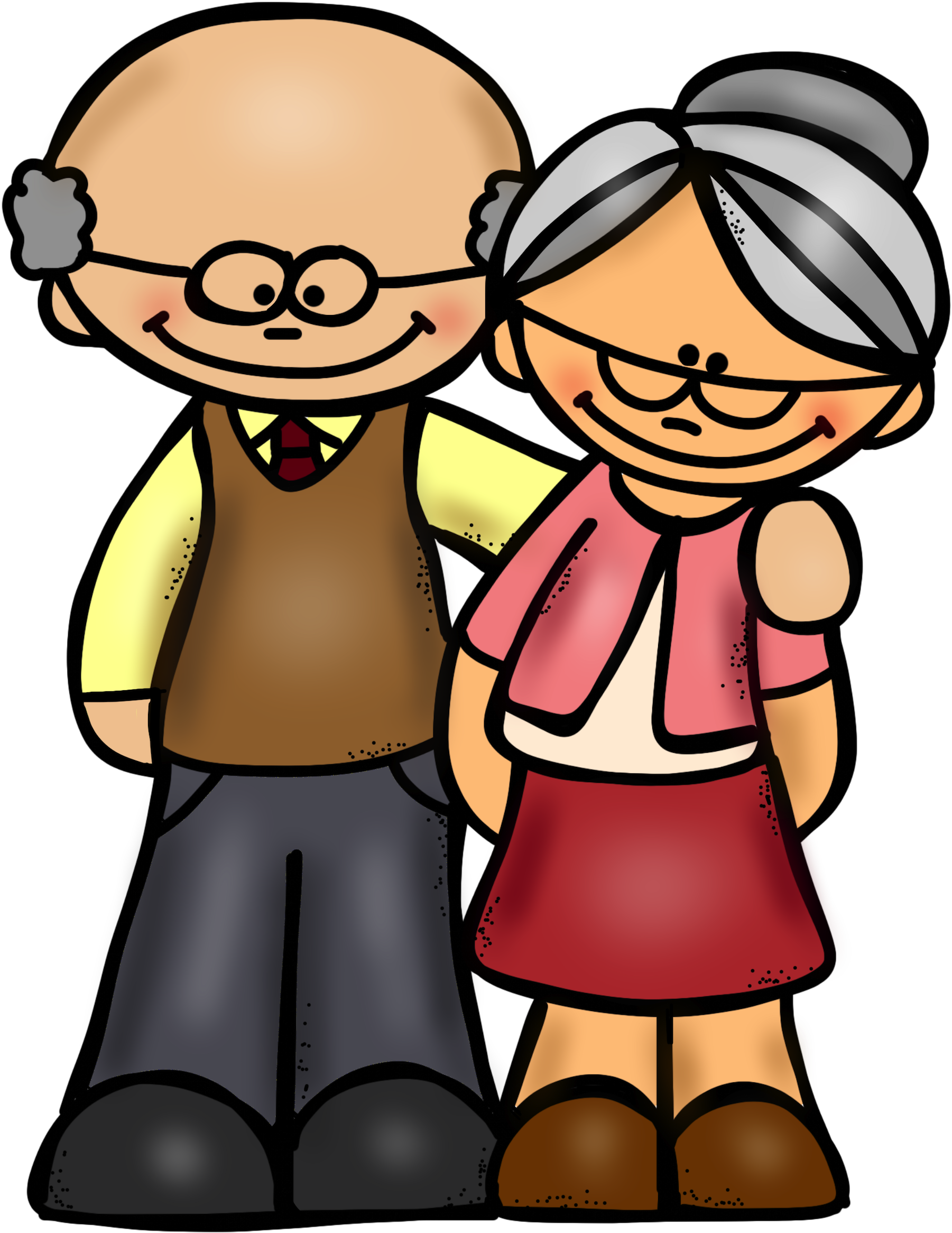 Breakfast Clipart Grandparent - Grandparents Day To Color (1858x2400), Png Download