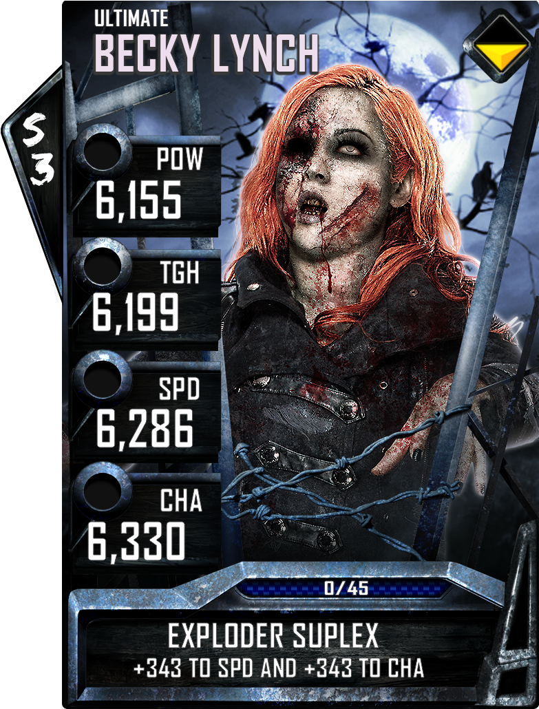 Beckylynch Ultimate - Wwe Supercard Pumpkin Cards (1131x1200), Png Download