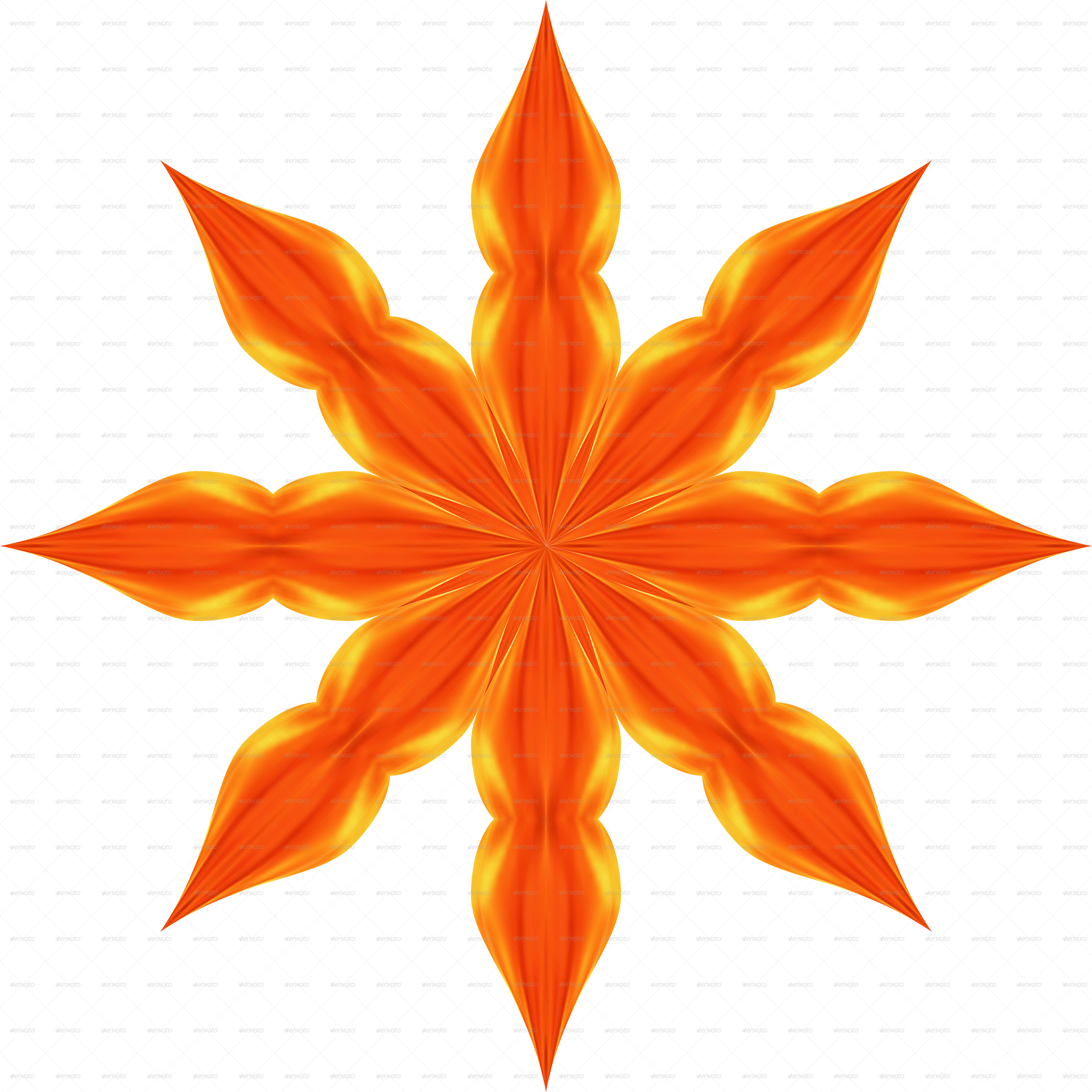 Fiery Star - Water And Fire Transparent (4724x4724), Png Download