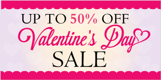 Scallops Border Valentines Valentine's Day - Printing (560x560), Png Download