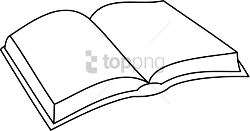 Free Png Download Book Outline Png Images Background - Simple Open Book Drawing (850x447), Png Download