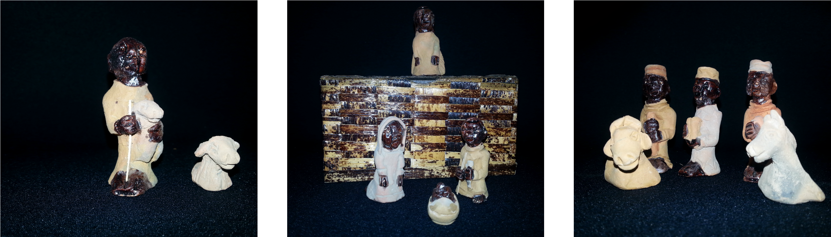 Clay Nativity - Figurine (3000x1000), Png Download