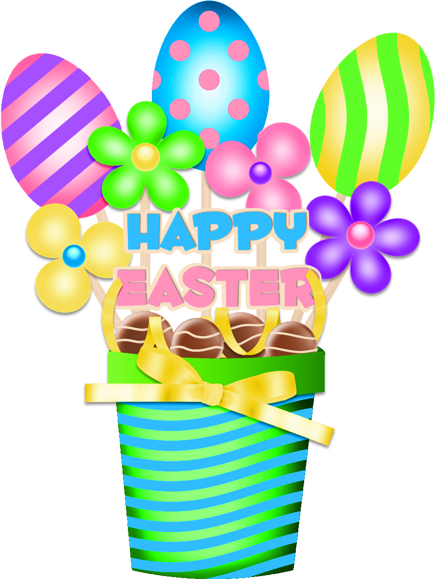 Easter Bucket Decoration Png Clipart Picture - Easter Decoration Clip Art (949x1218), Png Download