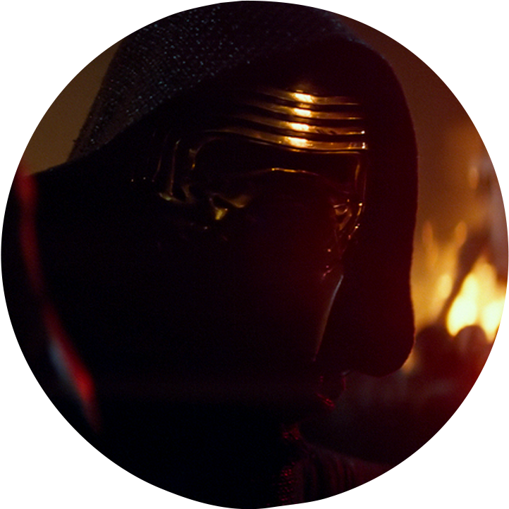 Kylo Ren - Force Awakens Kylo Ren First Scene (722x722), Png Download