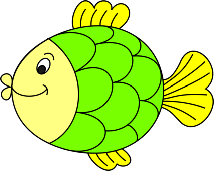 Fishing Coloring Book Drawing - Coloured Pictures Of Fish (426x340), Png Download