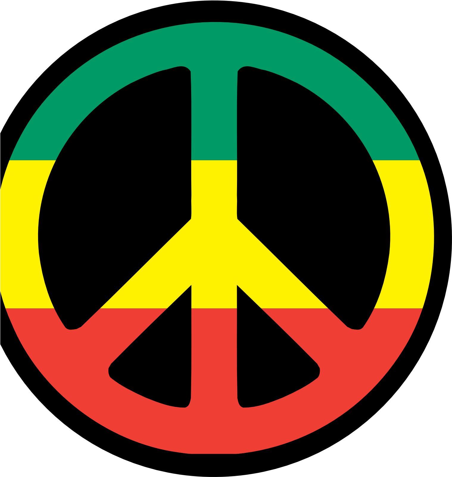 Weed Clipart Peace - Rasta Clipart (1979x2561), Png Download