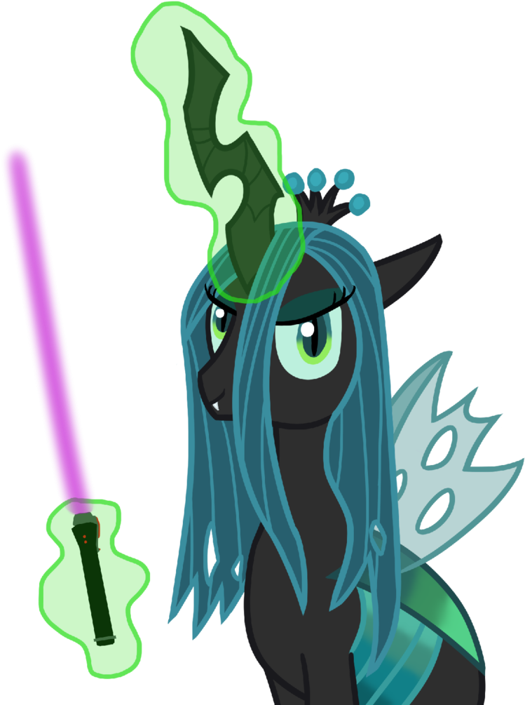 Ericac78, Lightsaber, Queen Chrysalis, Safe, Star Wars - Cartoon (878x1024), Png Download