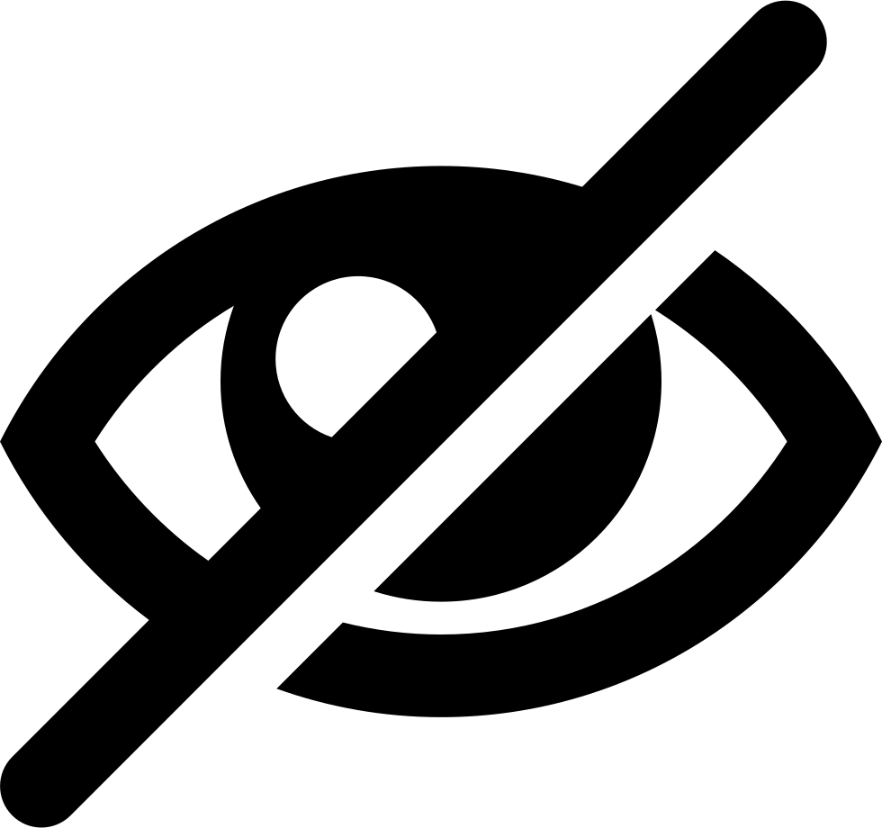 Eye-blocked Views Vision Visit Banned Blocked Forbidden - Crossed Eye Icon Png (980x920), Png Download