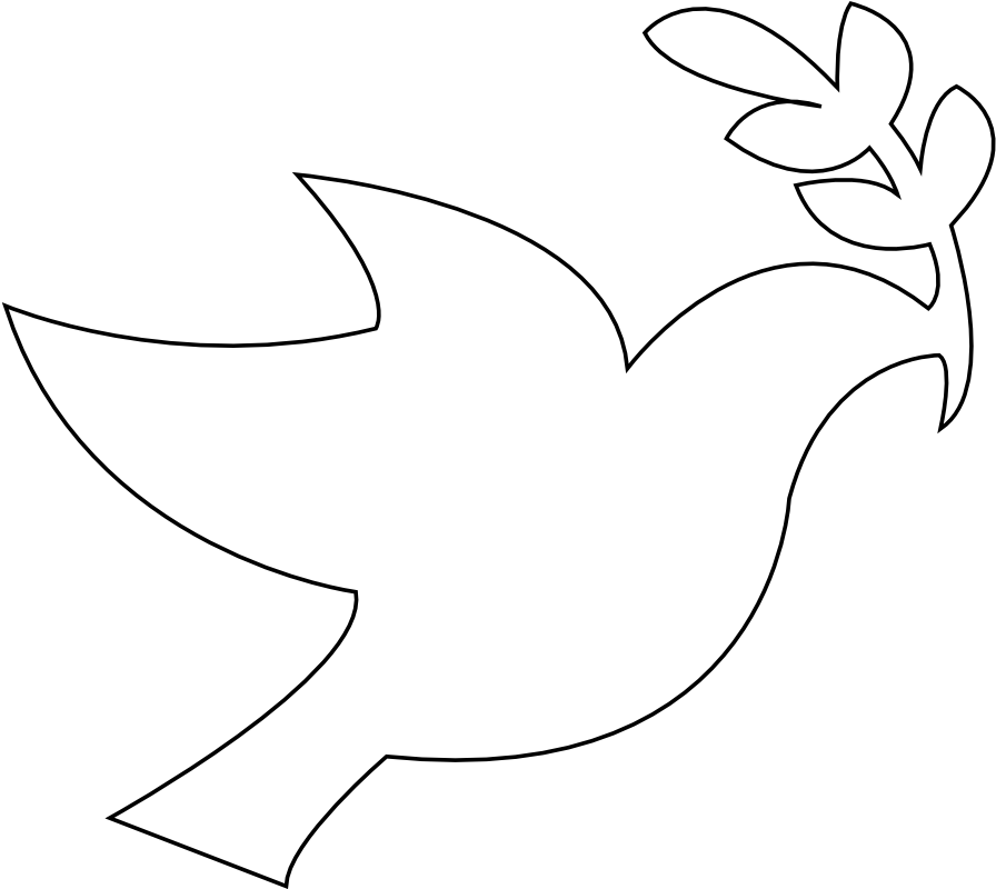White Dove Peace Png - White Dove Peace Symbol (999x875), Png Download