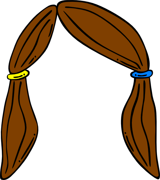 Hair Clip Art At Clker - Boys And Girls Face (534x600), Png Download