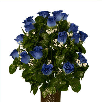 Blue Roses With Babys Breath - Baby's-breath (353x353), Png Download