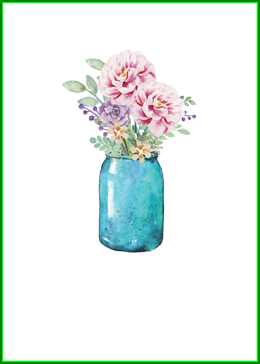 Free Library The Best Lauren Baxter Flowers In A - Mason Jar With Flowers Png (908x1274), Png Download