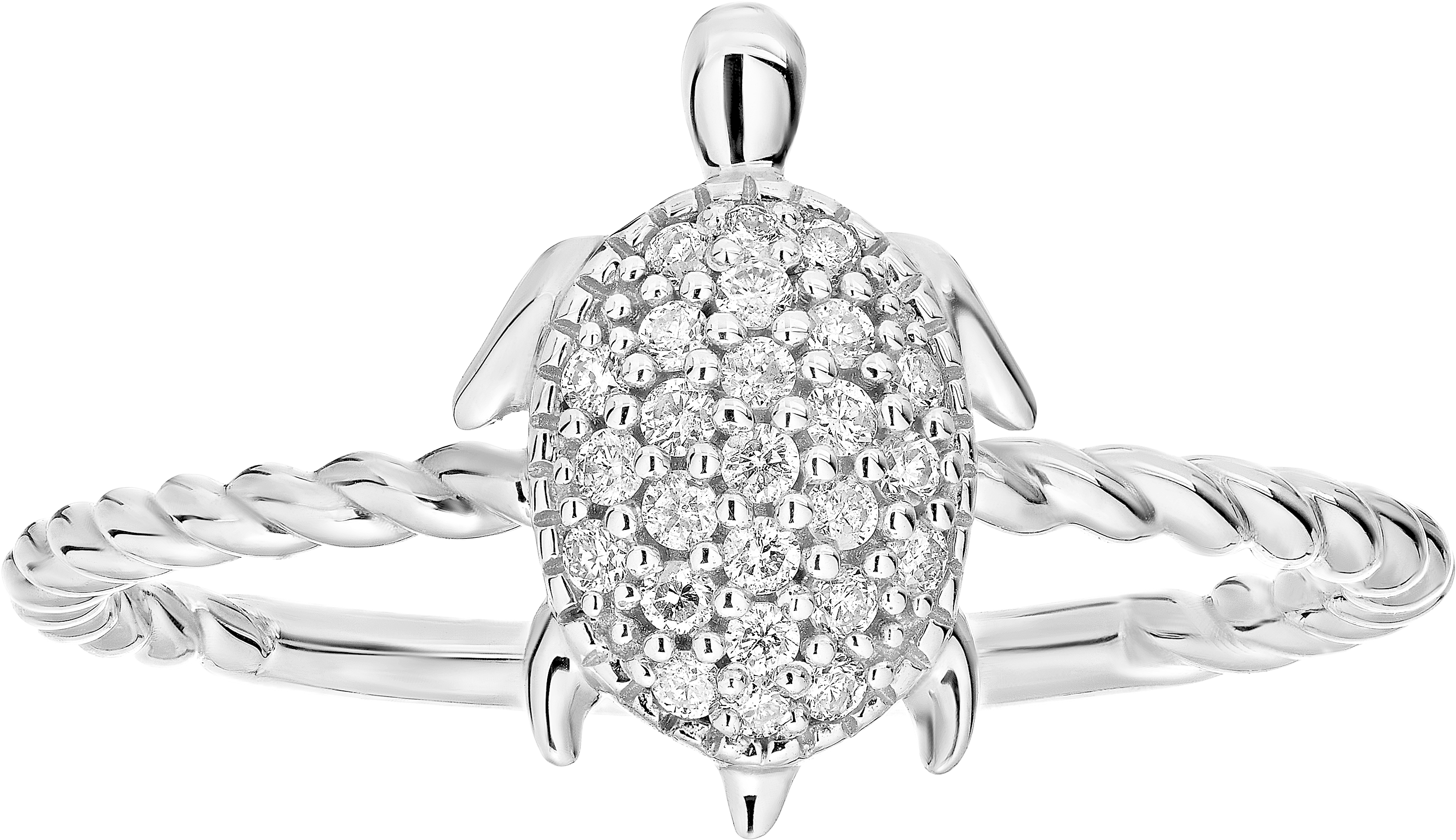 Diamond Shell Turtle Ring (3500x3500), Png Download