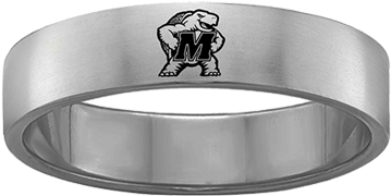 University Of Maryland Terrapins Stainless Magnetic - Maryland Terrapins Terps Sterling Silver Heart Charm (535x535), Png Download