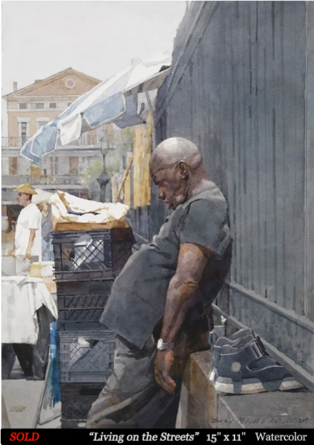 Dean Mitchell Studio - Watercolor Painting (625x675), Png Download
