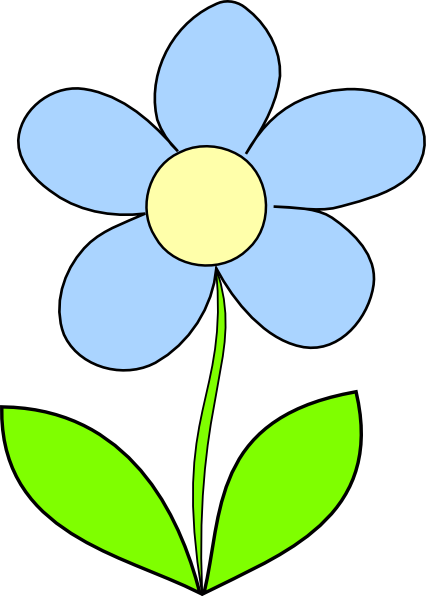 Light Blue Flower Svg Clip Arts 426 X 596 Px (426x596), Png Download