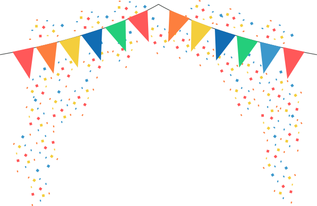 Play Valley - Confetti Happy Birthday Png (627x408), Png Download