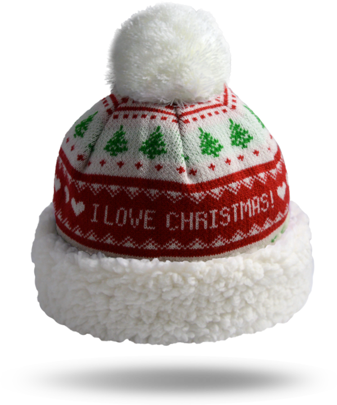 I ♡ Christmas - Grey Hat (900x900), Png Download