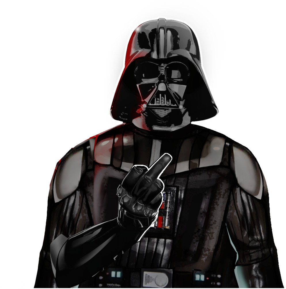 Darth Vader Finger Pocket T-shirt - T-shirt (1200x1003), Png Download