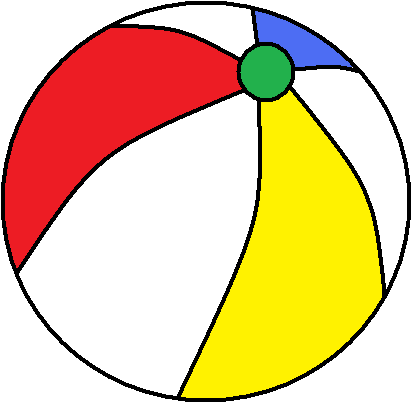 Free Beach Ball Clip Art Pictures - Clipart Of A Beach Ball (434x419), Png Download