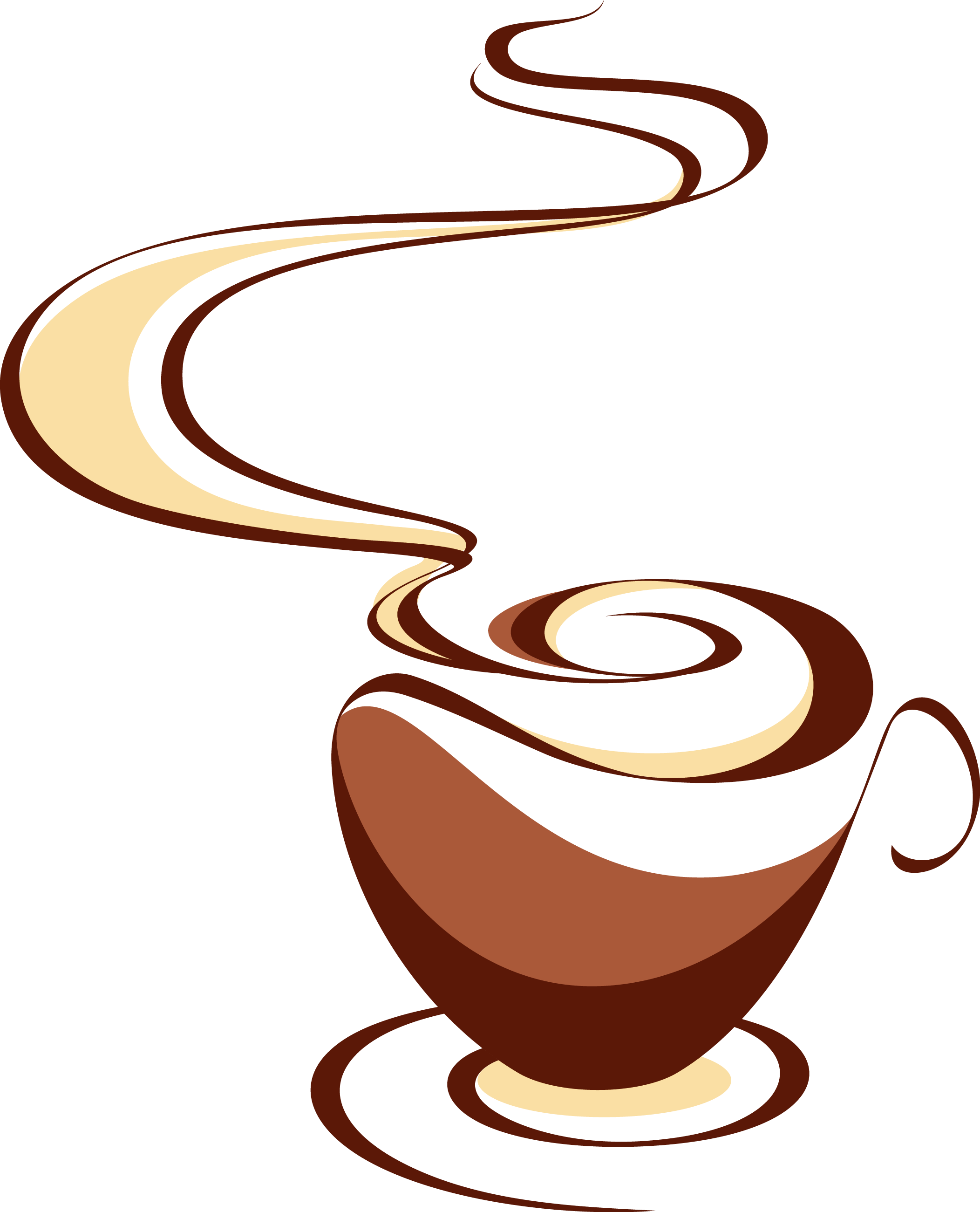 Coffee Cup Cappuccino Tea Cafe - Coffee Aroma Png (2104x2601), Png Download