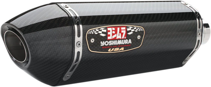 Exhaust R77 Ss/cf Fz07 - Yoshimura R77 Carbon Fibre Exhaust System For Yamaha (800x331), Png Download