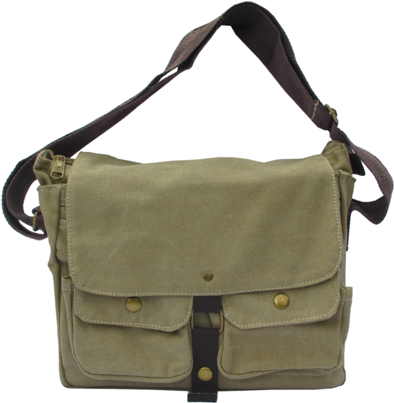 Classic Canvas Shoulder Cross Body Messenger Bag - Courier (582x600), Png Download