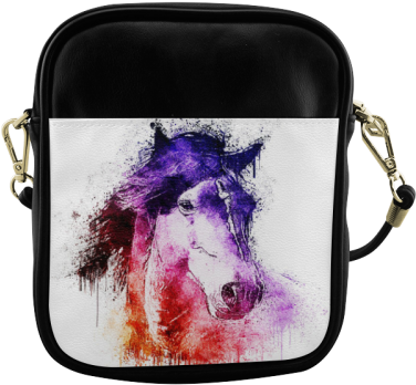 Watercolor Horse Sling Bag - Watercolor Horse Pillow Case (500x500), Png Download