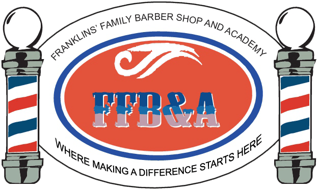 Franklins' Family Barbershop - Barber Shop Logo Png (624x373), Png Download