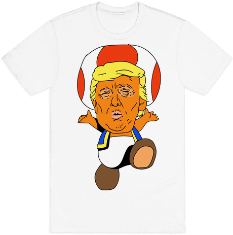Donald Trump Toad Mushroom Mens T-shirt - Office T Shirts (484x484), Png Download