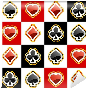 Seamless Background With Card Suits - S Letter Logo Graphicex (400x400), Png Download