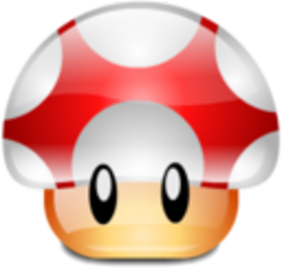 Mario Mushroom Psd - Super Mario Icons (400x381), Png Download