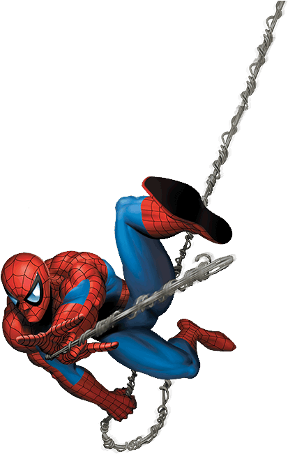 Spiderman Rope (448x655), Png Download
