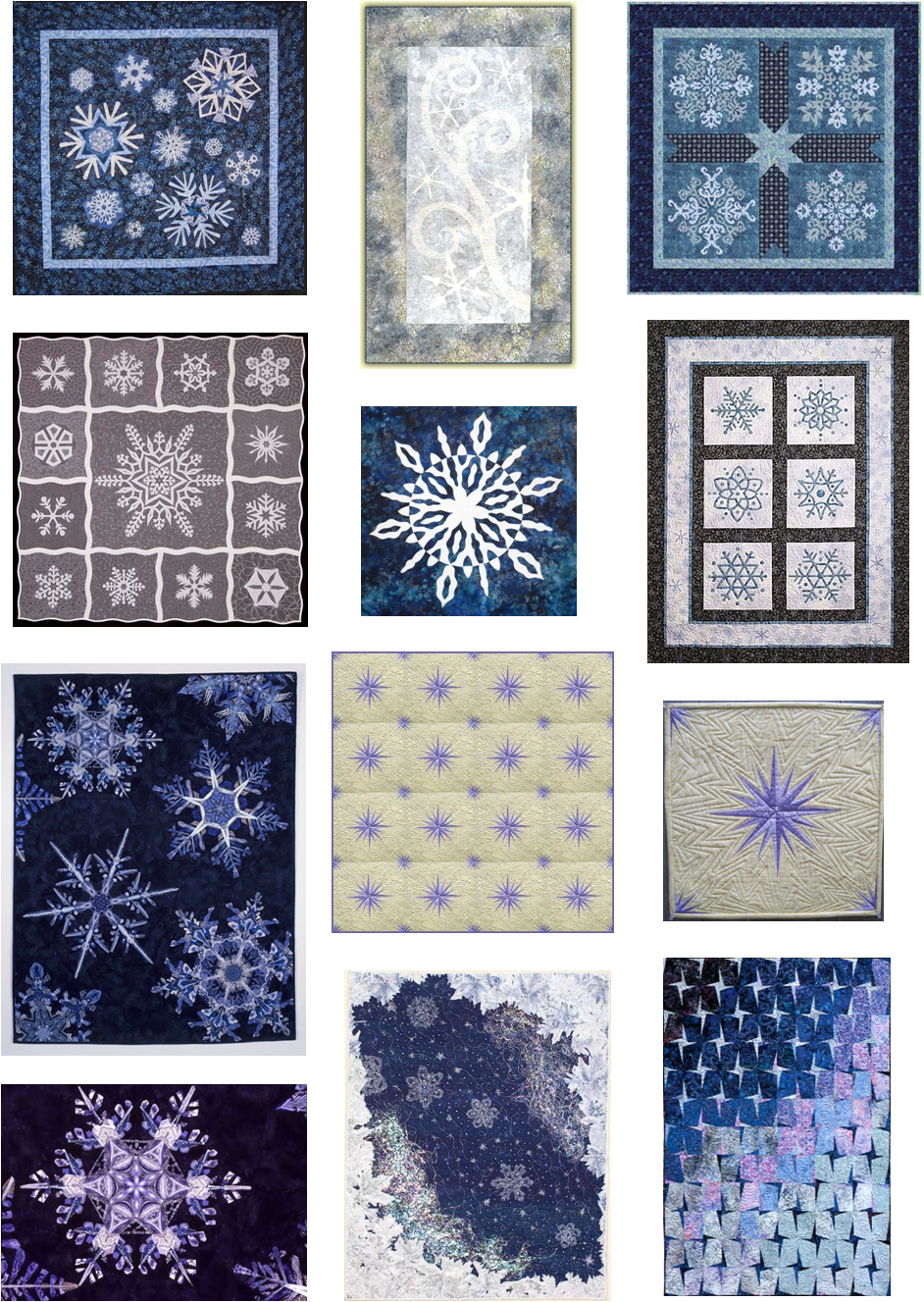 Snow Flurries By Peggy Martin At Peggy Martin Quilts - Snow And Ice Quilt (942x1327), Png Download
