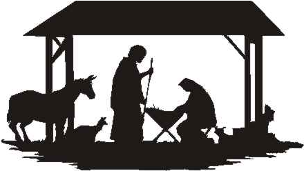 Christmas With Friends - Nativity Silhouettes (630x400), Png Download