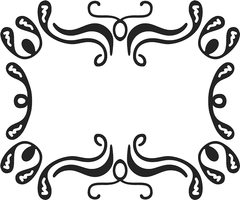 Decorated Rectangle Border Rubber Stamp - Rubber Stamping (800x800), Png Download