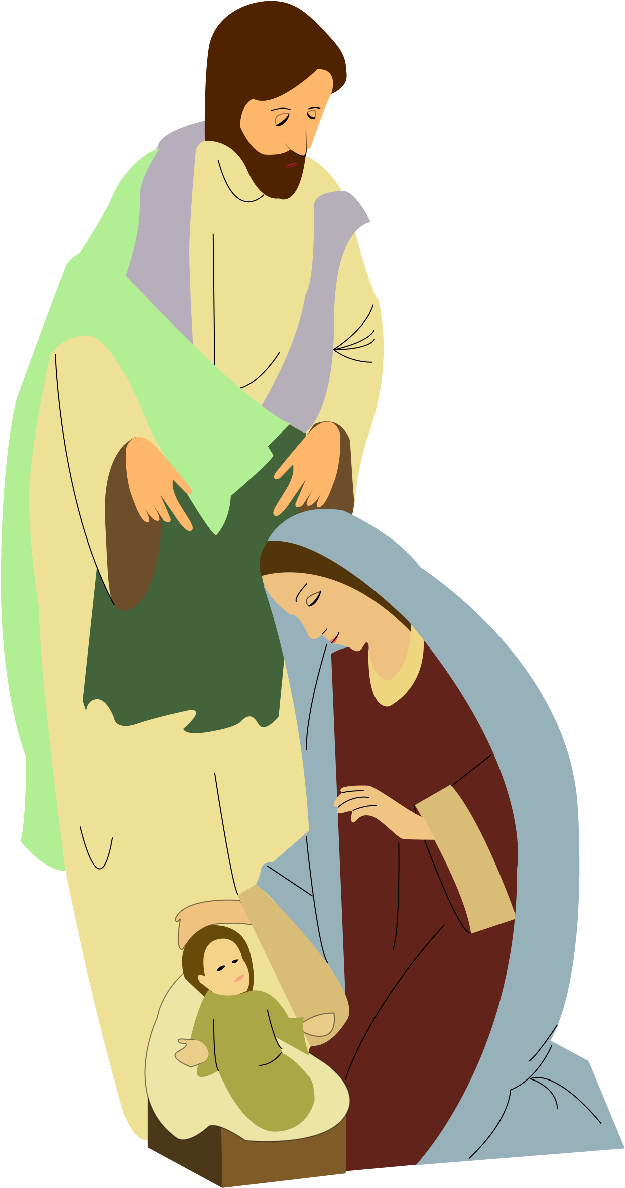 Nativity Scene Clip Art (566x800), Png Download