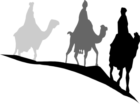 Christmas Day Biblical Magi Christmas Card Santa Claus - Wise Men Still Seek Him Stencil (456x340), Png Download