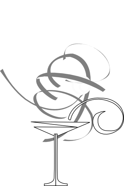 Black And White Cocktail Glass (396x595), Png Download