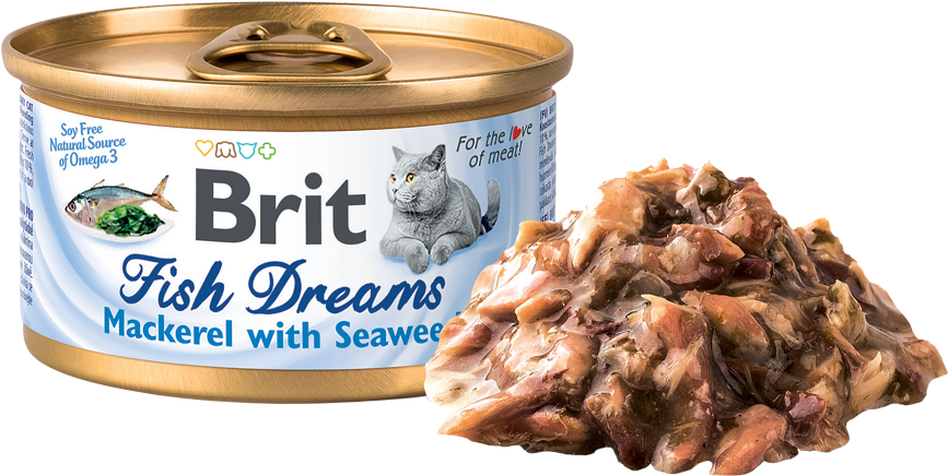 Brit Fish Dreams Mackerel & Seaweed - Brit Care (1200x1600), Png Download